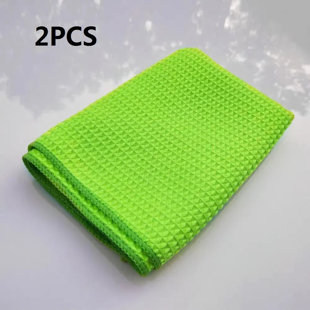 Glass Cleaning Waffle Microfiber (2 Pack)